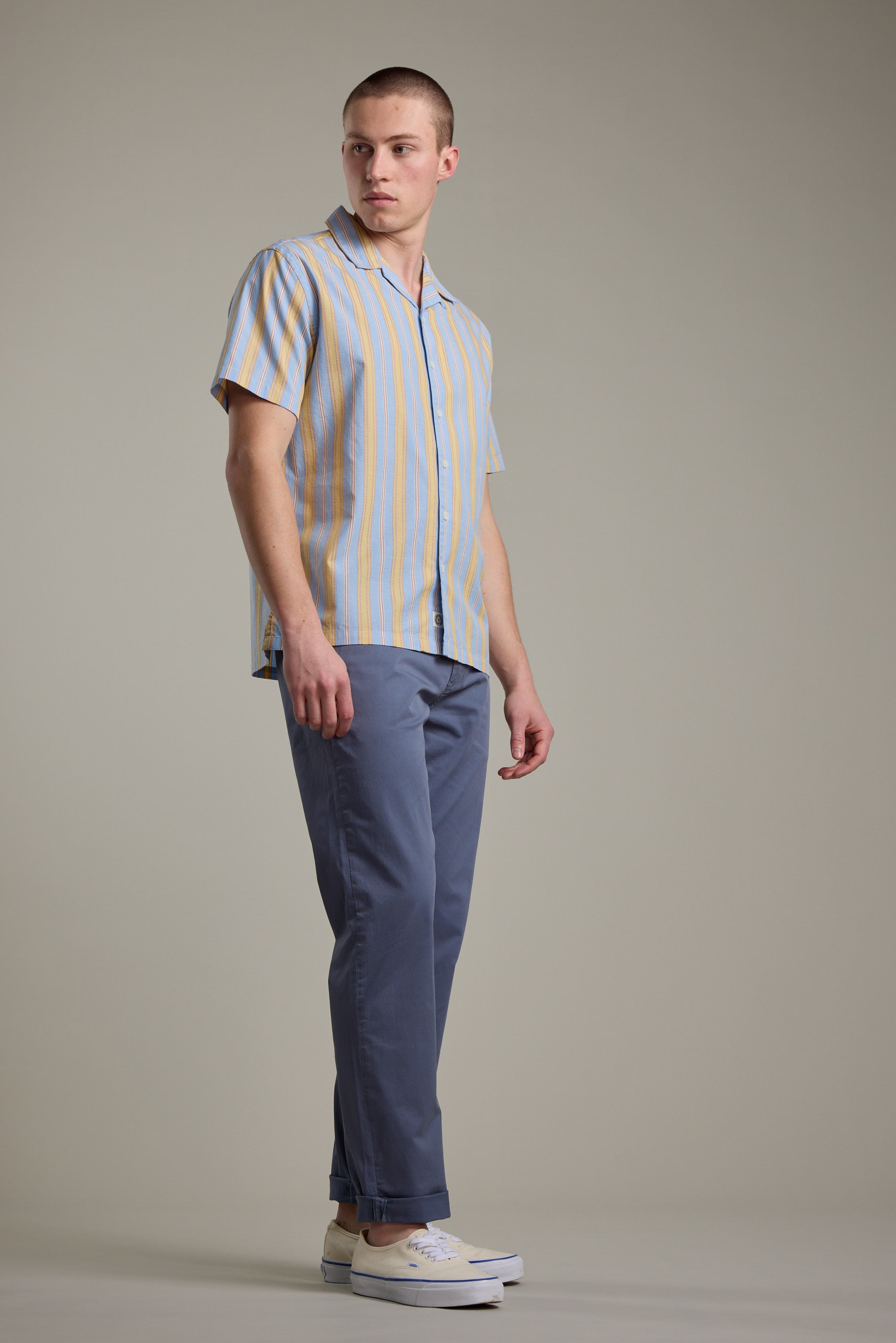 Barkers Welby Stripe Cuban Shirt, cotton, alternate view