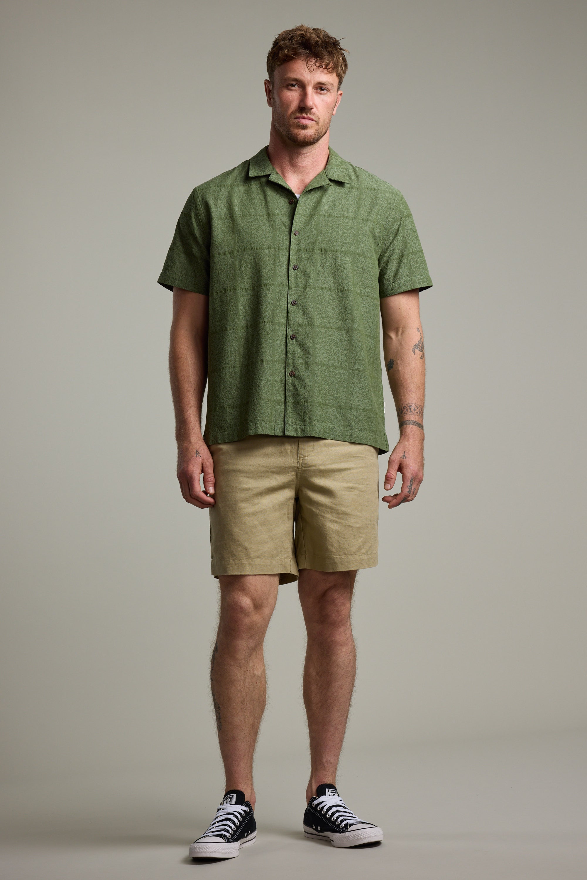 Barkers Palmetto Cuban Shirt in green