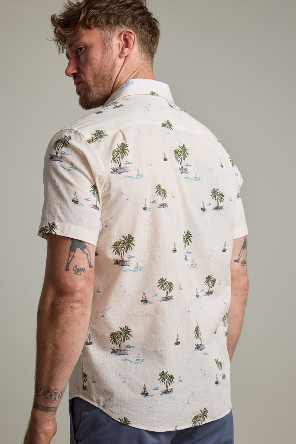 Barkers Island Print Shirt in natural, additional view