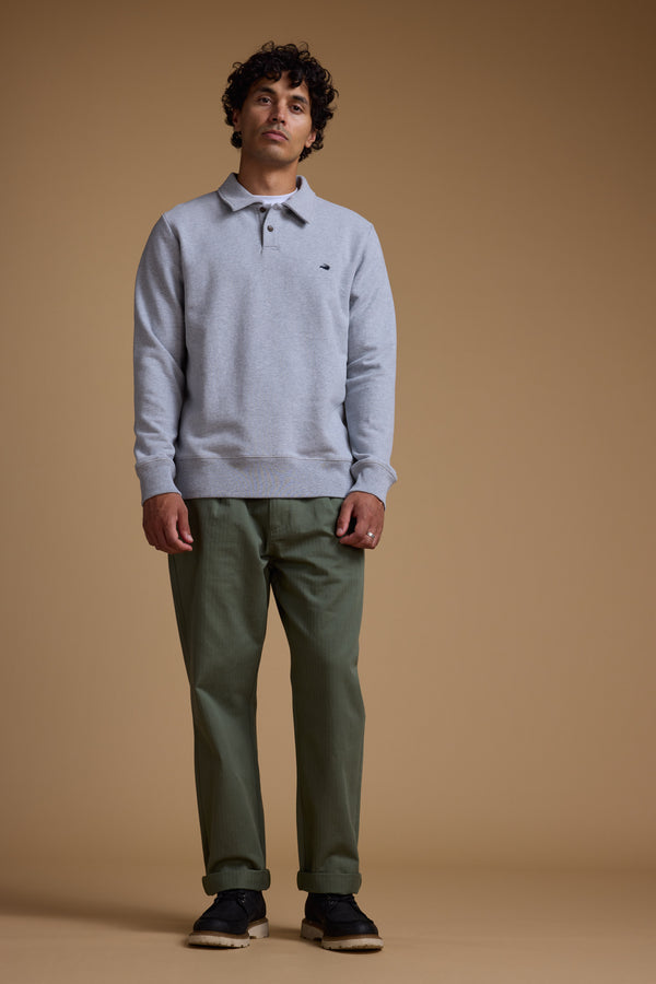 Barkers Wallbrook Sweatshirt in grey marl, cotton, additional view