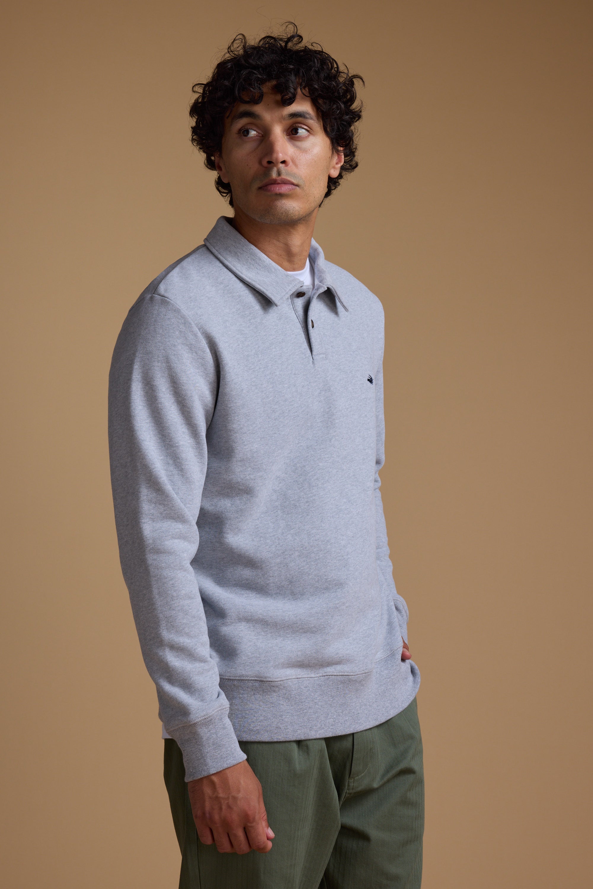 Barkers Wallbrook Sweatshirt in grey marl, cotton, additional view