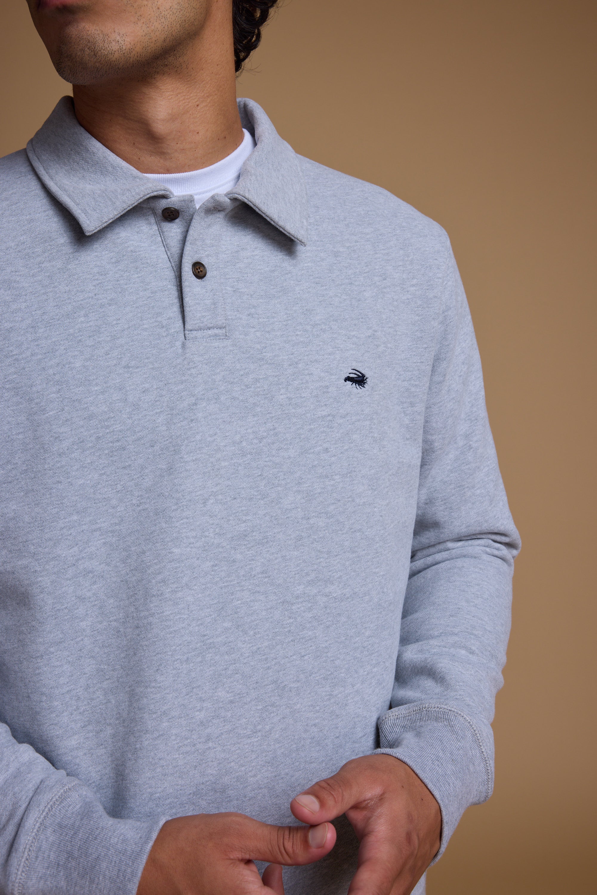 Barkers Wallbrook Sweatshirt in grey marl, cotton, alternate view