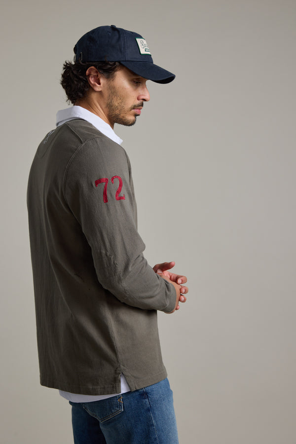 Barkers Stanford Long Sleeve Rugby in khaki, additional view