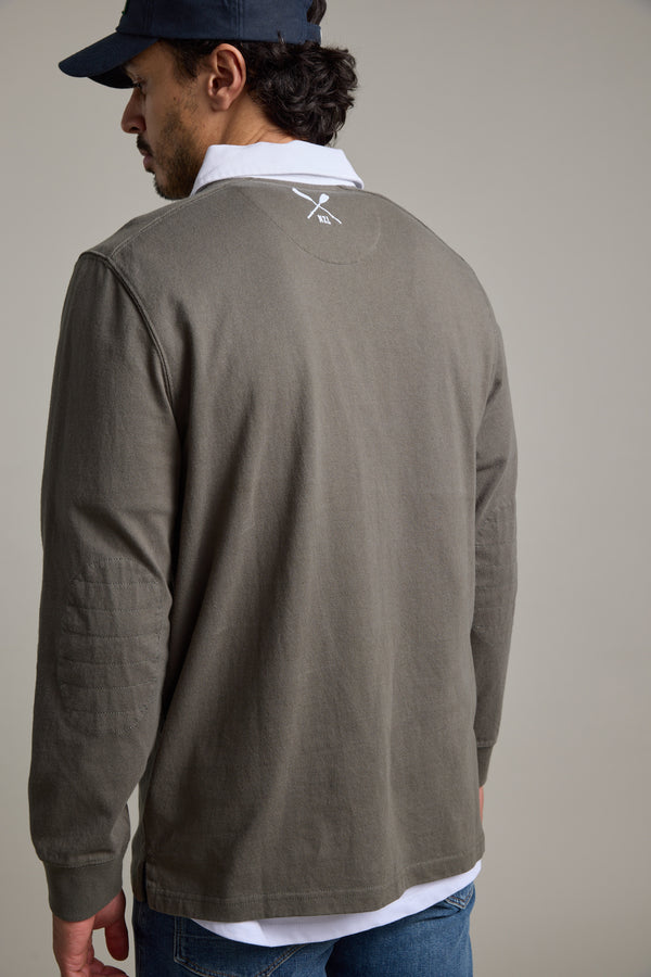 Barkers Stanford Long Sleeve Rugby in khaki, additional view