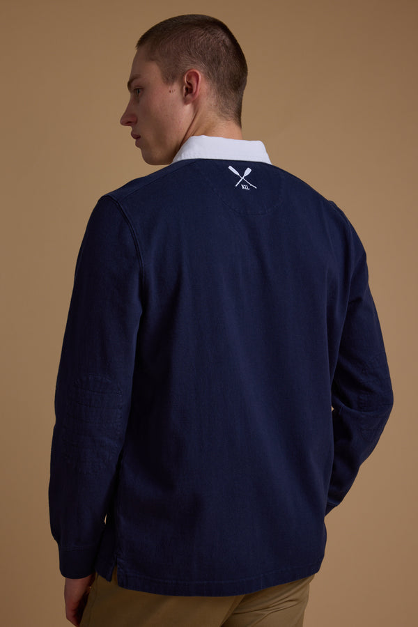 Barkers Stanford Long Sleeve Rugby in navy, additional view