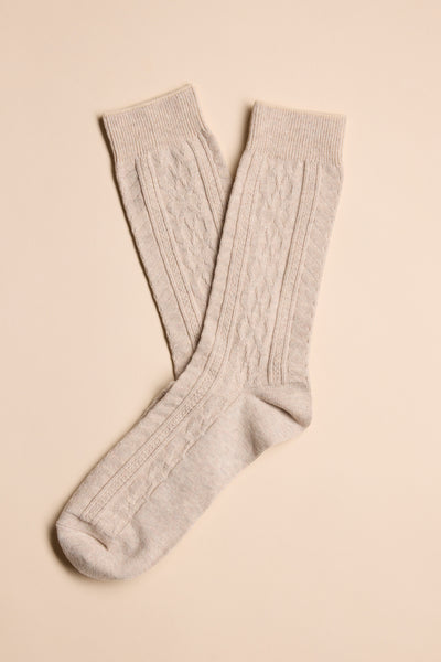 Barkers Jeffery Cable Sock in oatmeal marl