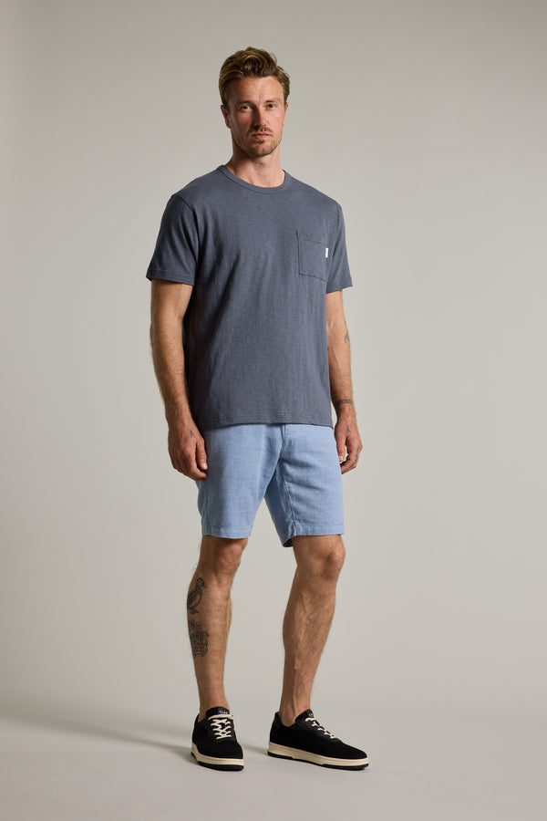 Barkers Elliot Texture Walk Short in blue