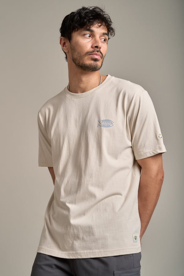 LegaSea Fish For The People Print Tee in ecru, regular fit, additional view