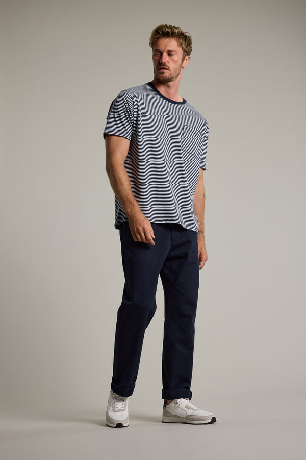 Barkers Wadley Twill Pant in navy, relaxed fit, additional view