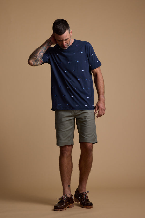 Barkers Marlin Tee in navy, alternate view