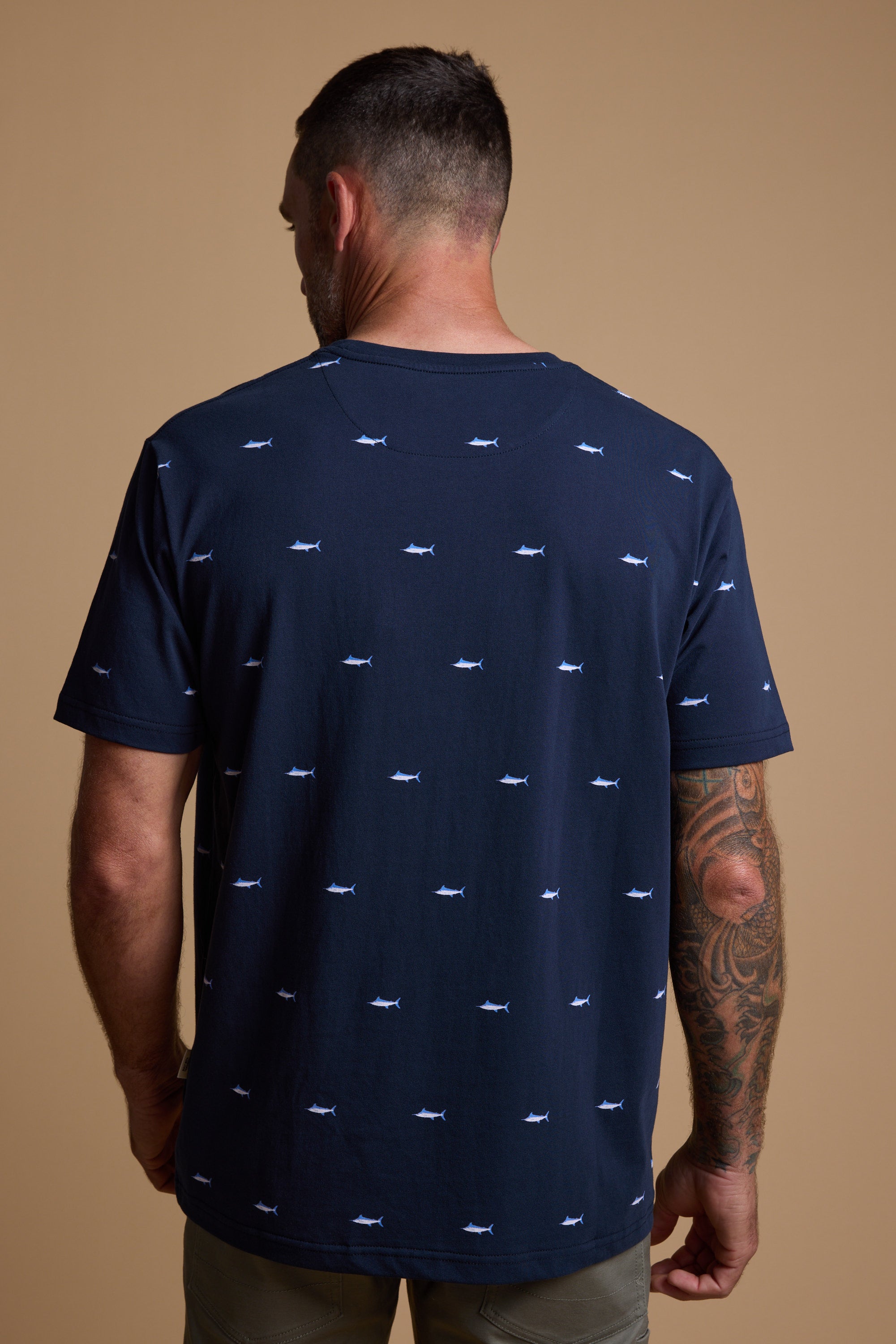 Barkers Marlin Tee in navy, additional view