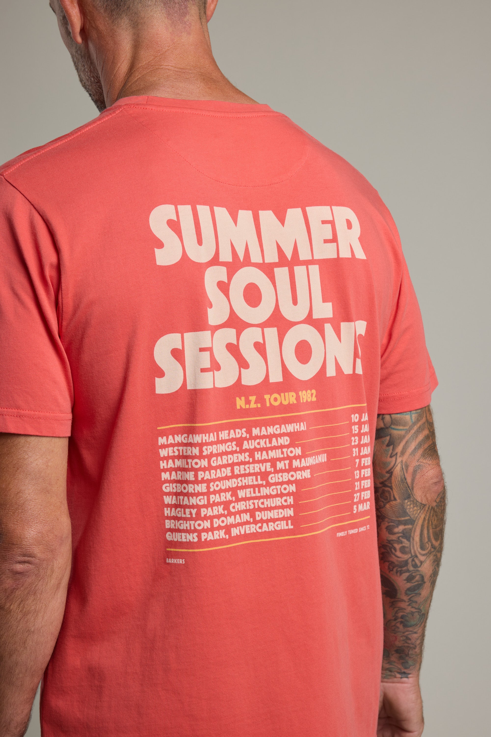 Barkers Summer Soul Sessions Print Tee in red, regular fit, additional view