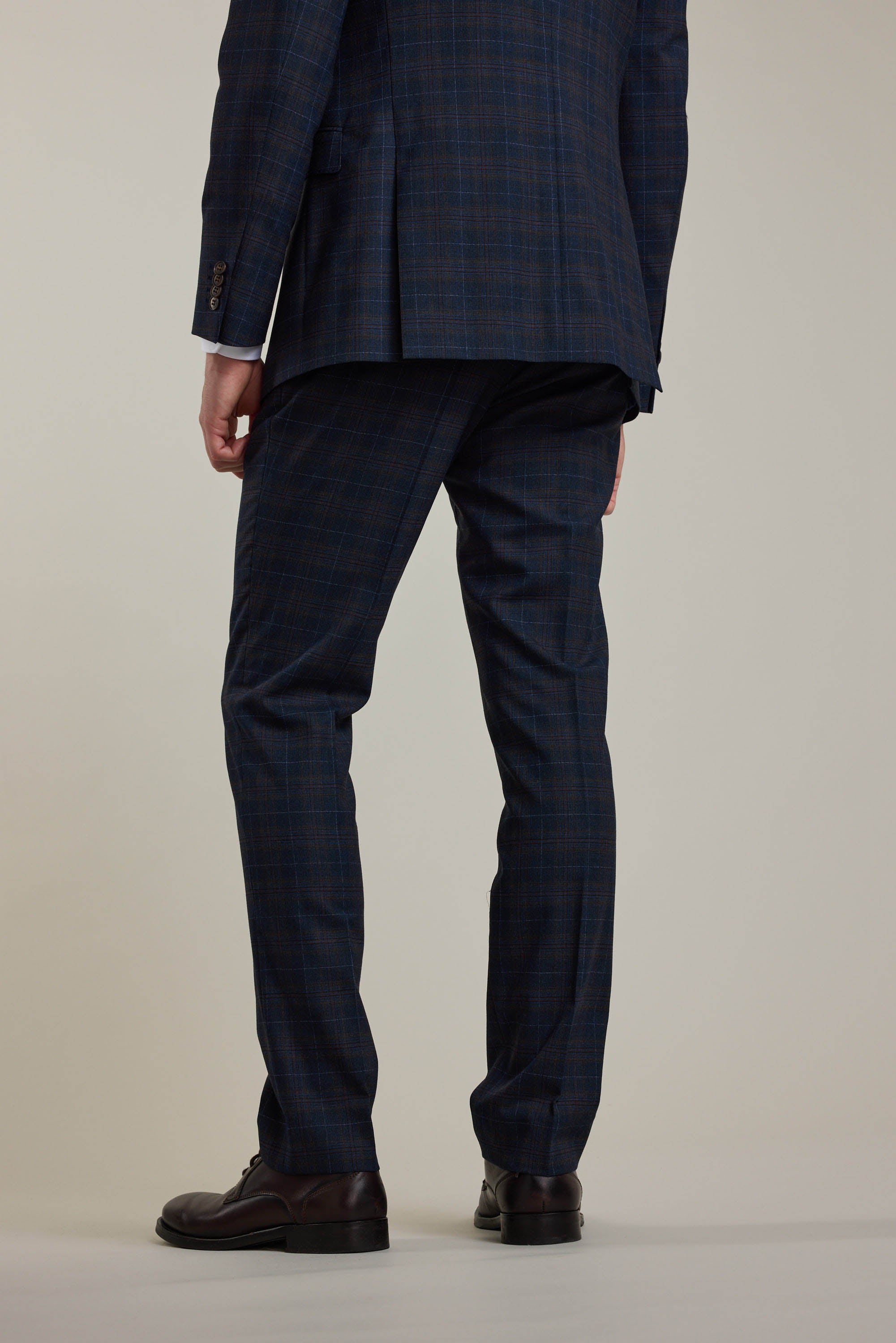 Barkers Lockhard Check Suit Trouser in navy check, additional view