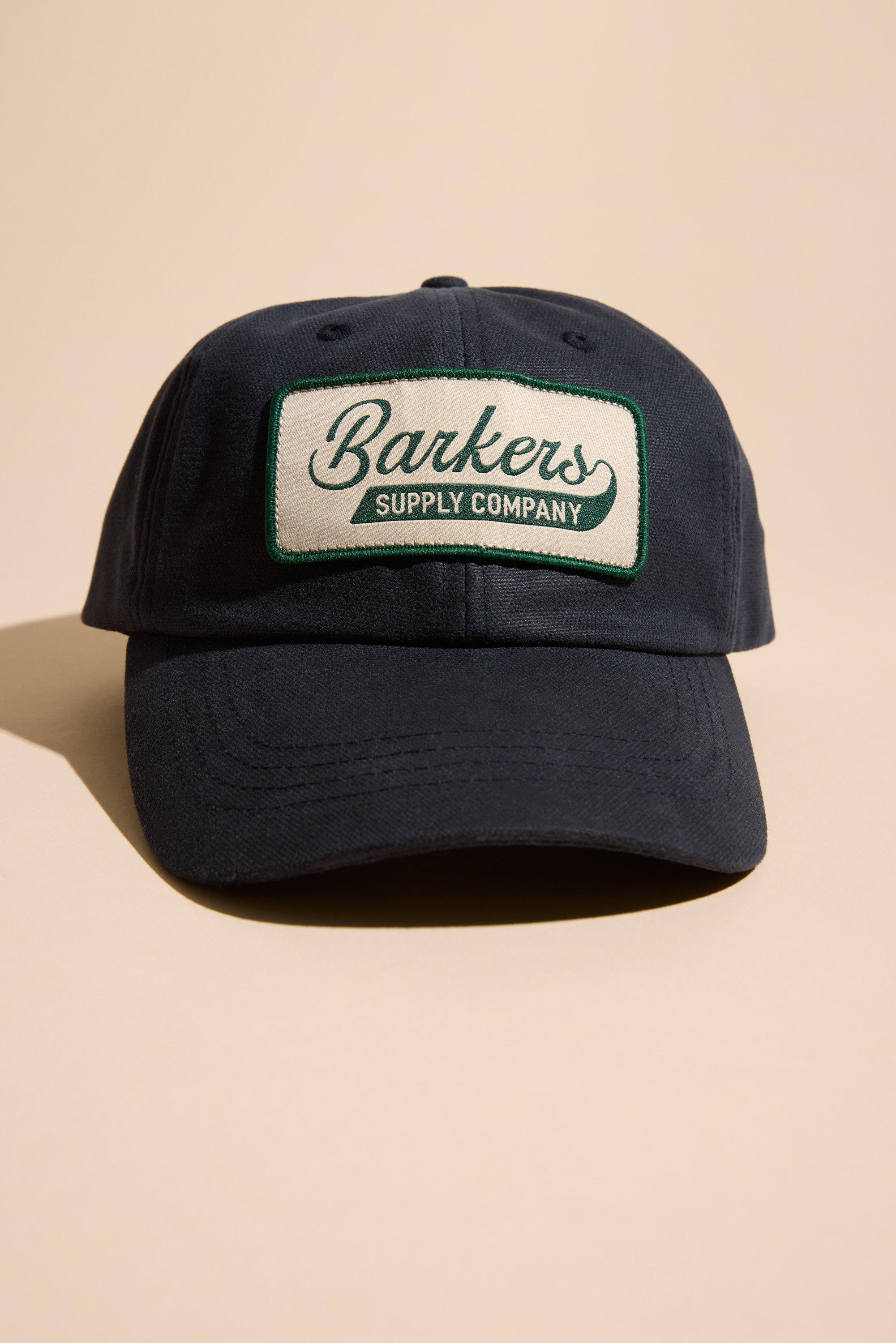 Barkers Benson Waxed Cotton Cap in dark navy, alternate view