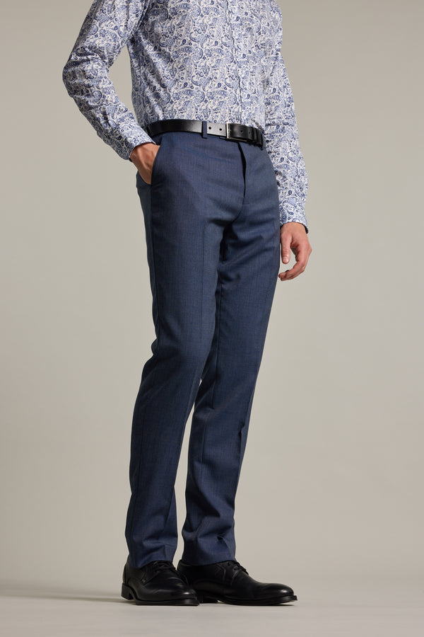 Barkers Yeaton Texture Suit Trouser in blue, alternate view